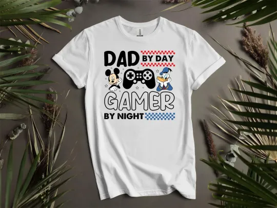 Discover Mickey Donald Dad By Day Gamer T-shirt T shirt Men Women Unisex Tshirt L61