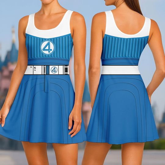 Thing Fantastic Four Cosplay Skater Dress, Ben Grimm Women Dress, Marvel Casual Dress, Disney Superhero Costume Dress, Gift For Her