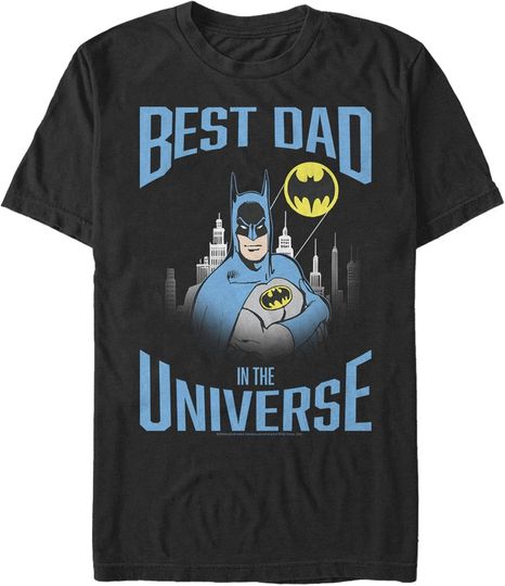 Discover Men's Batman Best Dad in The Universe T-Shirt