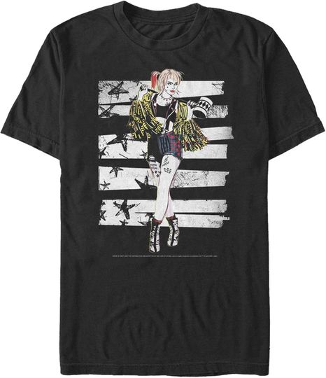 Men's Birds of Prey Harley Quinn Comic Pose T-Shirt