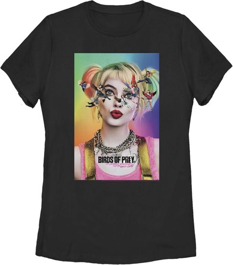 Discover Women's Birds of Prey Flight Movie Poster T-Shirt