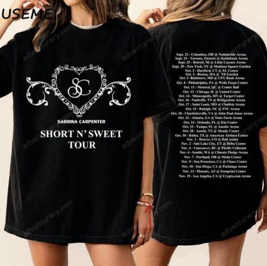Discover Sabrina Carpenter T-Shirt Women Men Short N Sweet Tour Harajuku Concert