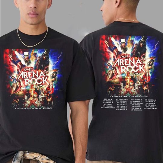 That Arena Rock Show 70s & 80s Rock Tour 2025 Dates List Unisex Double Sided T-Shirt