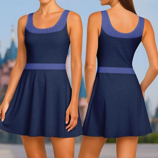 Inside Out Dress, Ennui Skater Dress, Disney Pixar Riley's Emotion Team Cosplay Costume, Run Disney Outfits, Cartoon Women Dress