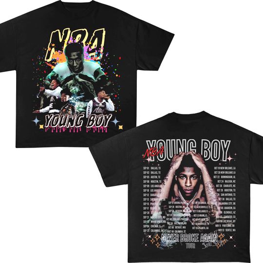 Discover Youngboy 2025 Masa Tour Double Sided T-Shirt