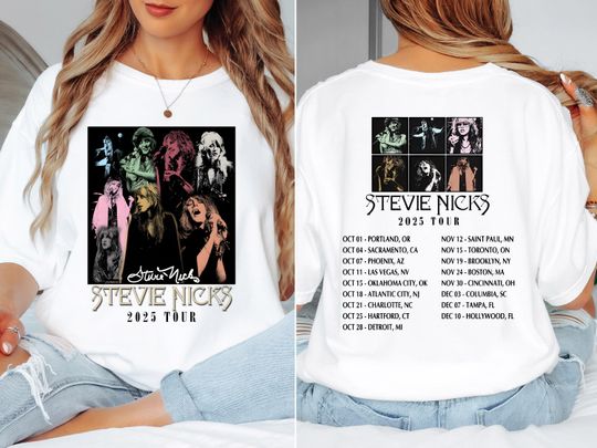 Discover Stevie Nicks 2025 Tour Vintage Rock Concert Unisex T-Shirt