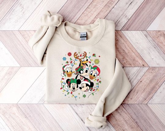 Discover Mickey And Friends Christmas Sweatshirt, Disney Christmas Sweatshirt, Disney Trip, Disney Family Christmas Sweater, Mickey Christmas Sweater