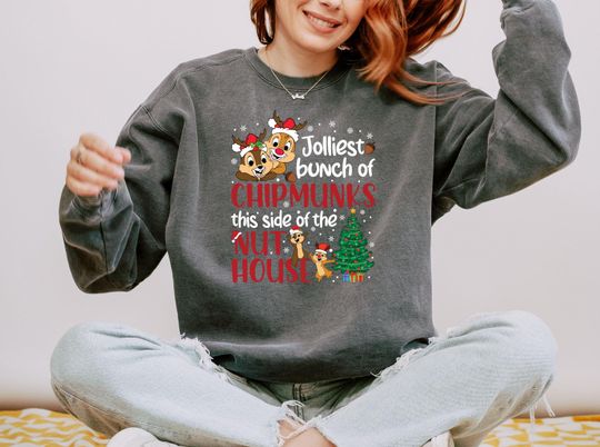 Discover Chip And Dale Christmas Sweatshirt, Christmas Party Sweatshirt, Disney Christmas, Funny Christmas Sweatshirt