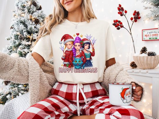 Discover Kpop Christmas Shirt, Kpop Demon Hunters Youth Shirt, Huntrix Girl Toddler Shirt