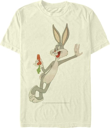 Discover Men's Looney Tunes Bugs Kickin' Back with a Carrot T-Shirt