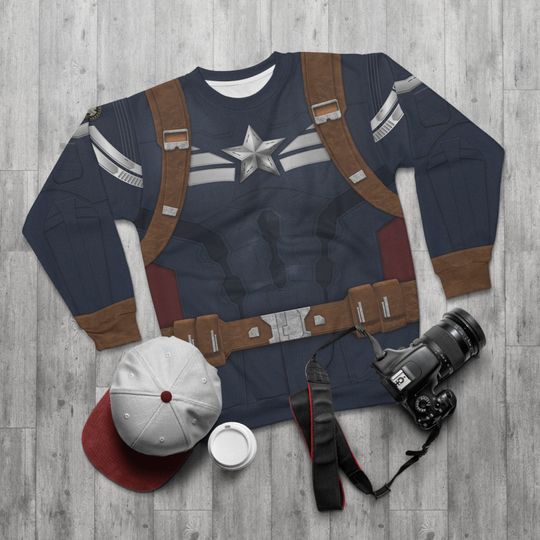 Captain America Stealth Suit Long Sleeve Shirt, The Winter Soldier Costume, Steve Rogers Cosplay, Marvel Superhero Comic-Con Sweatshirt