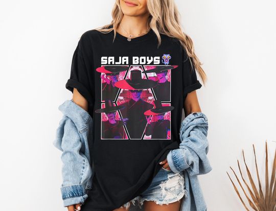 Discover Saja Boys Boy Band Shirt, Kpop Demon Hunters Movie Shirt, Bootleg Retro Movie Shirt