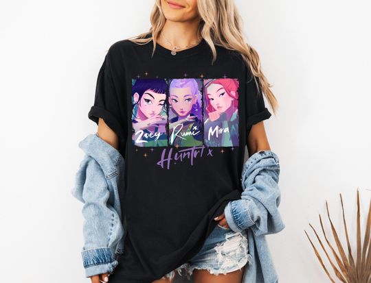 Discover Kpop Demon Hunters Shirt, Kpop idol group Shirt, Mira, Rumi, Joey Shirt