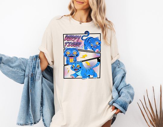Discover Demon Hunter Tiger Shirt, Derpy the Tiger And Bird Demon Hunter Tiger Tee