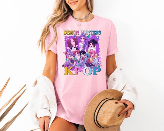 Discover Kpop Demon Hunters Shirt, Kpop idol group Shirt, Mira, Rumi, Joey Shirt