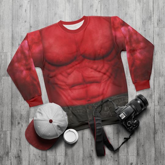 Red Hulk Long Sleeve Shirt, Captain America Brave New World Costume, Movie Fan Apparel, Comic-Con Cosplay, Marvel Character-Inspired Outfits