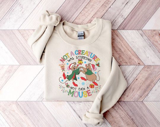 Discover Disney Jaq And Gus Christmas Sweatshirt, Princess Cinde Christmas Sweatshirt, Disneyland Family Christmas Trip Sweatshirt, Xmas Gift
