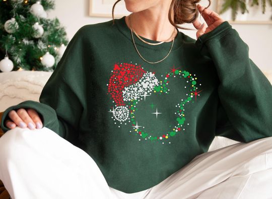 Discover Disney Christmas Sweatshirt, Disney Mickey Christmas Sweatshirt, Mouse Head Christmas Sweatshirt, Christmas Party Hoodie, Disneyland Trip