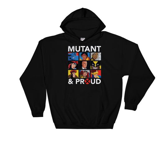 Marvel X Men Mutant Proud Retro Graphic Gambit Hoodie