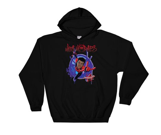 Marvel Spider Man Spiderverse Miles Morales Splat Hoodie