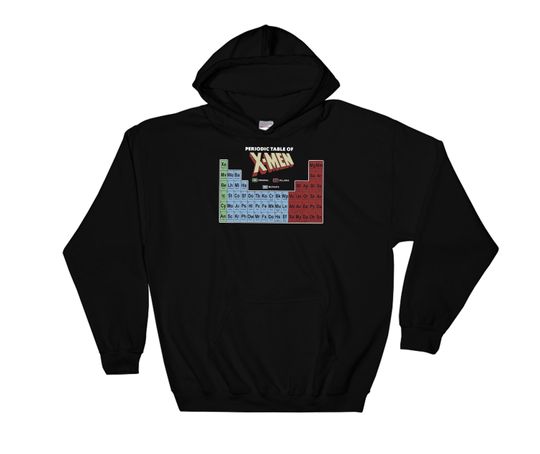 Marvel Periodic Table Of X Men Elements Colorful X Men Hoodie