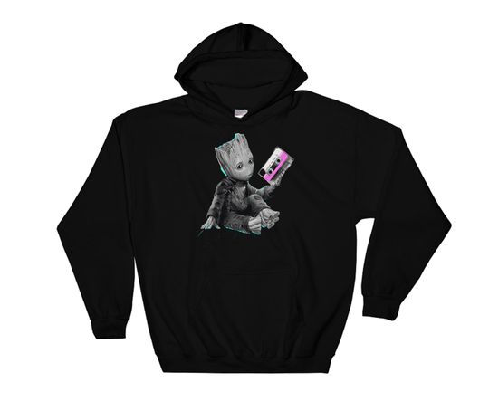 Marvel Guardians Of The Galaxy Groot Loving Music Dj Hoodie
