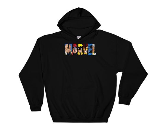 Marvel Logo With X Men Inside X Men Marvel Hoodie