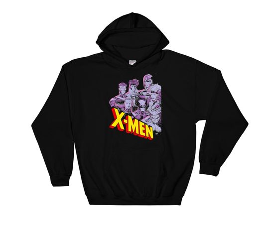 Marvel X Men Vintage Team Retro Graphic Marvel Comics Hoodie