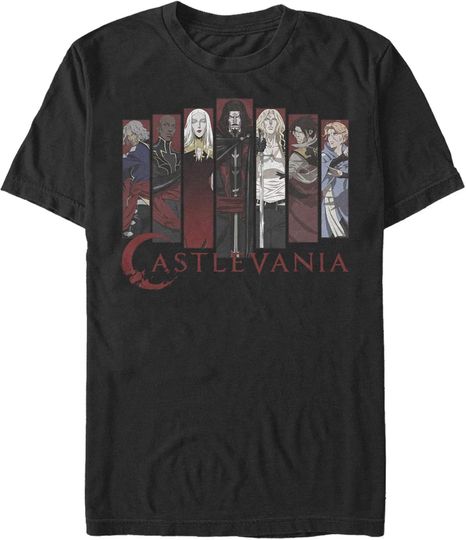 Fifth Sun Men's Castlevania Full Character Panels T-Shirt