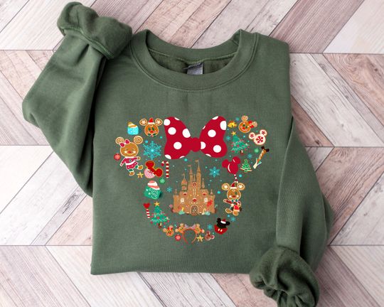 Discover Disneyland Christmas Minnie Sweatshirt, Disney Xmas Sweatshirt, Christmas Family Sweat, Disneyland Christmas Sweatẻ