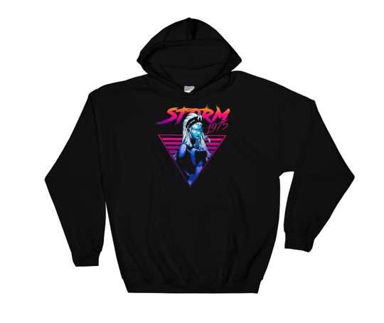 Marvel X Men Storm 80s Retro Triangle Gradient Marvel Hoodie