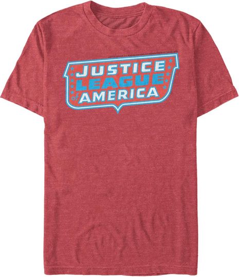Men's Justice League Patriotic Frame Logo T-Shirt