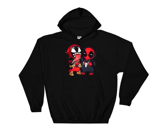 Marvel Deadpool And Venom Cosplay Cute Friends Marvel Hoodie