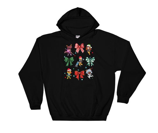 Discover Marvel Avengers Coquette Bows Christmas Lights Marvel Hoodie