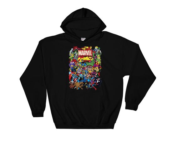 Marvel Comics Heroes Group Shot Graphic Marvel Family Hoodie
