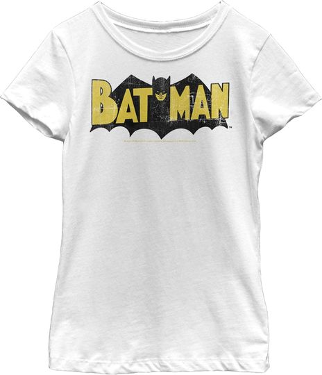 Discover Girl's Batman Logo Vintage T-Shirt