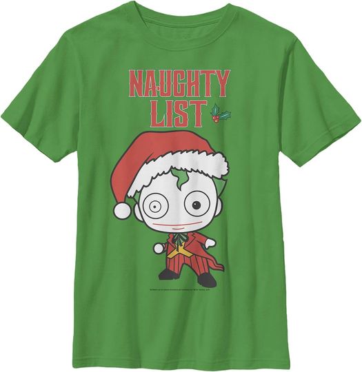 Boy's Batman Christmas Joker Naughty T-Shirt