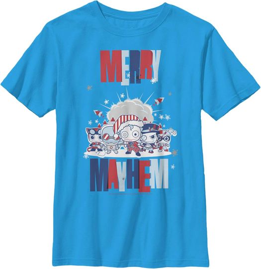 Discover Boy's Batman Christmas Merry Mayhem T-Shirt