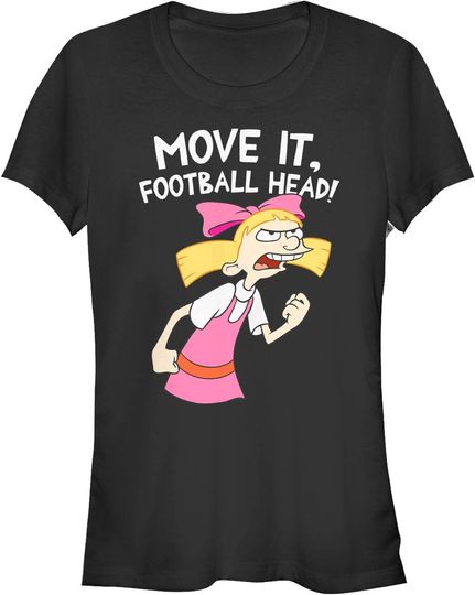Hey Arnold! Women's Helga Move It Football Head Throwback Graphic Tee