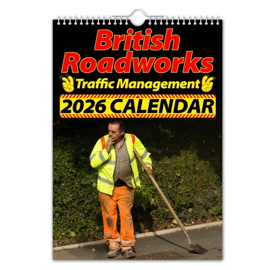 Discover 2026 Calendar - British Roadworks – Funny - Quirky - Christmas - Birthday