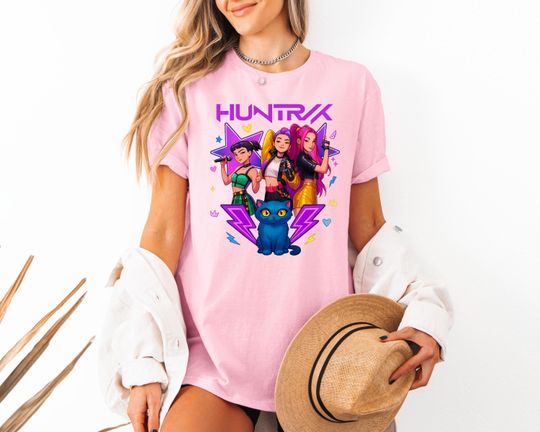 Discover Kpop Demon Hunters Shirt, Huntrix Girl TShirt, Kpop idol group Shirt, Mira, Rumi, Joey Shirt, Demon Hunter Merch, Gift for Huntrix fan