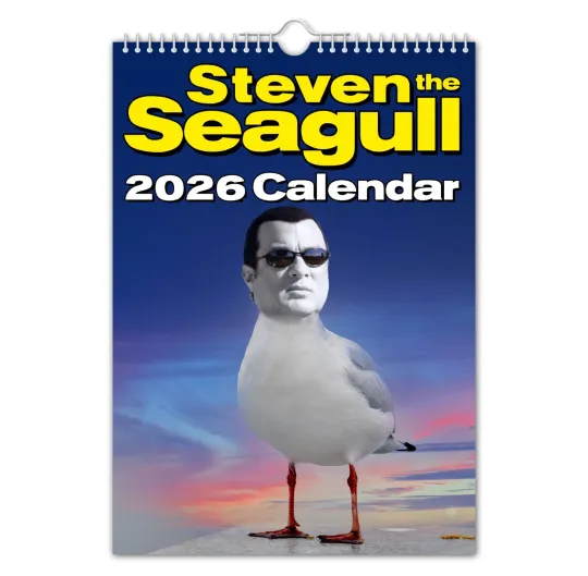 Discover Steven the Seagull – 2026 Wall Calendar - Funny - Quirky - Christmas - Birthday