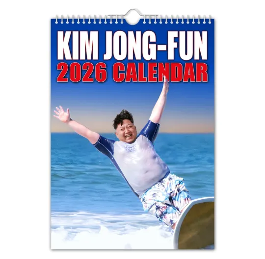 Kim Jong-Fun - 2026 Wall Calendar - Funny - Quirky - Christmas - Birthday