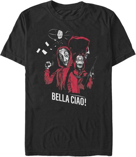 Discover Men's Money Heist Bella Ciao Bandits T-Shirt