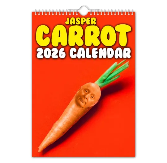 Discover Jasper Carrot – 2026 Wall Calendar - Funny - Quirky - Christmas - Birthday