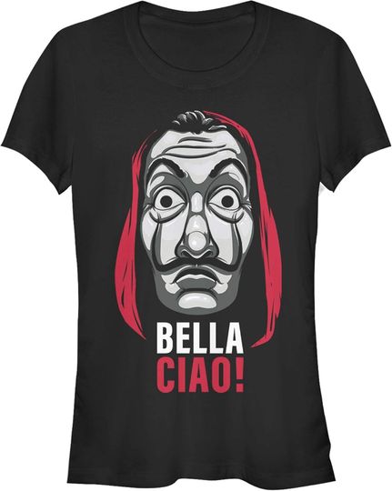 Discover Junior's Money Heist Salvador Dali Mask T-Shirt