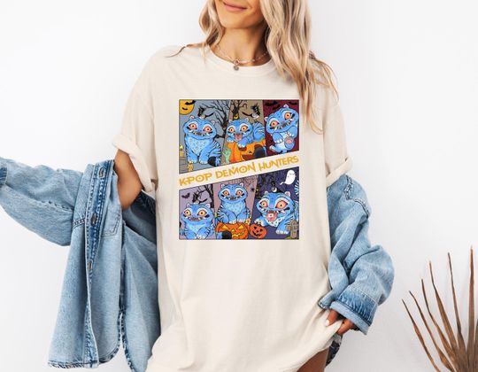 Discover Kpop Demon Hunters Tiger Shirt, Derpy the Tiger And Bird Demon Hunter Tiger Shirt