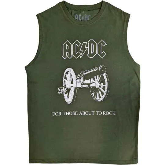 Discover AC-DC Unisex Tank T-Shirt: About To Rock (Large)