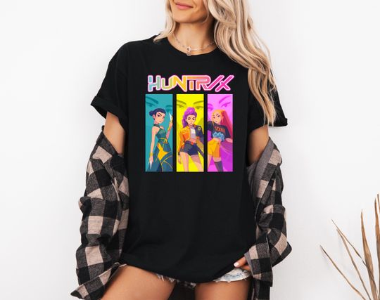 Discover Huntrix Girls Shirt, Kpop Demon Hunters T-shirt, Vintage Huntrix Shirt