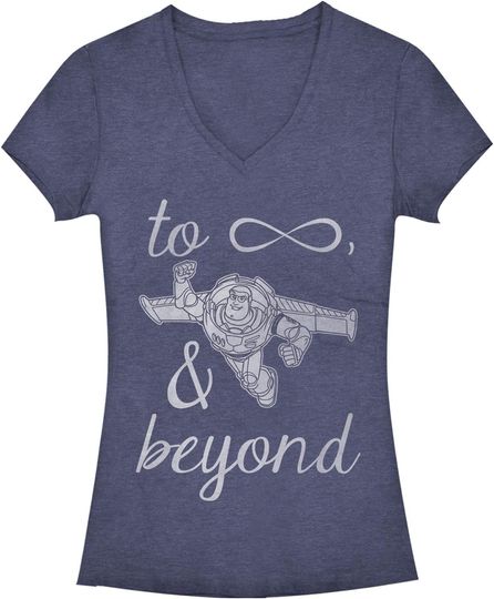 Discover Fifth Sun Women's Toy Story Buzz Lightyear to Infinity and Beyond V-Neck Tee